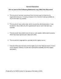 General Disclaimer One Or More of the Following Statements May Affect