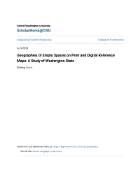 Geographies of Empty Spaces on Print and Digital Reference Maps: a Study of Washington State