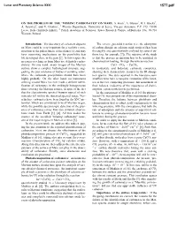 Missing Carbonates” on Mars