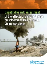 Quantitative Risk Assessment of the Effects of Climate Change on Selected Causes of Death, 2030S and 2050S
