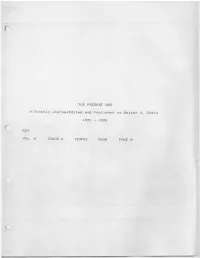 THE PRESENT AGE a Monthly Journal Edited and Published By