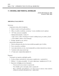 11 Visceral and Parietal Anomalies