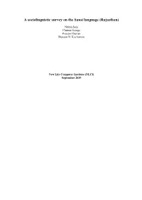 A Sociolinguistic Survey on the Sansi Language (Rajasthan)