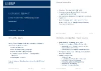 Database Theory