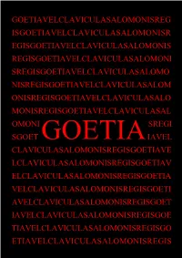 Goetia Vel Clavicula Salamonis Regis