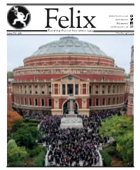 IMPERIAL COLLEGE LONDON FELIX This Week’S Issue