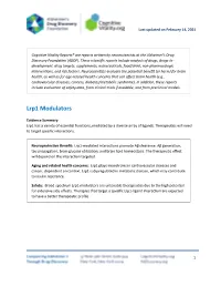 Lrp1 Modulators