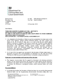 Appeal Decisions, but Each of These Involved Housing Or a Mixed Use Development (LPA 1, 2.5)