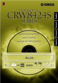 CRW8424S Owner's Manual