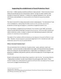 Establishment of Social Protection Floors