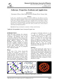 Fullerene: Properties, Synthesis and Application
