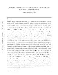 Hebert & Hebemo: a Hebrew BERT Model and a Tool for Polarity