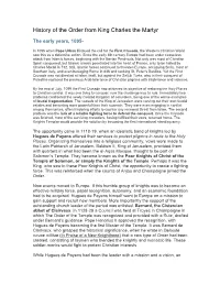 History of the Order from King Charles the Martyr
