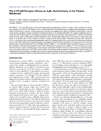 The 5-HT3AB Receptor Shows an A3B2 Stoichiometry at the Plasma Membrane