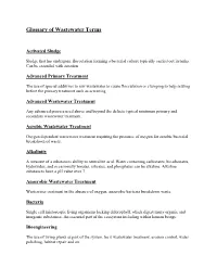 Glossary of Wastewater Terms