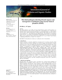 Microbial Pathogens Infecting Etroplus Species and Management of Pathogens Using Marine Natural Products