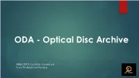 ODA - Optical Disc Archive