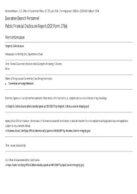 Financial Disclosure Report (OGE Form 278E)