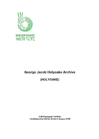 Holyoake Archive