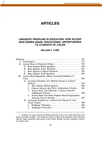 Linguistic Profiling in Education: How Accent Bias Denies Equal Educational Opportunities to Students of Color