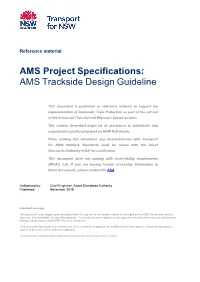AMS Project Specifications: AMS Trackside Design Guideline