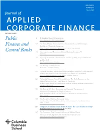 Applied Corporate Finance in This Issue