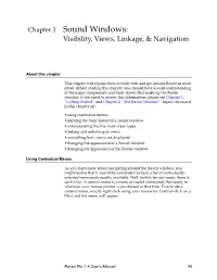 Chapter 3 Sound Windows: Visibility, Views, Linkage, & Navigation