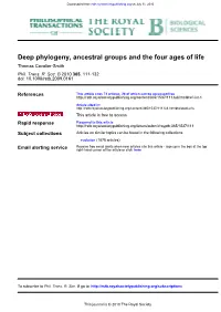 Deep Phylogeny, Ancestral Groups and the Four Ages of Life
