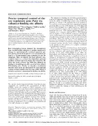 Precise Temporal Control of the Eye Regulatory Gene Pax6 Via Enhancer-Binding Site Affinity