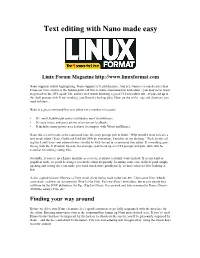 Text Editing with Nano Made Easy