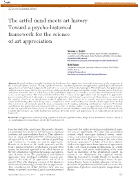 Toward a Psycho-Historical Framework for the Science of Art Appreciation