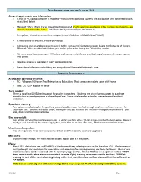 A Mac Or PC Laptop Computer Is Required—Most Current Operating Systems Are Acceptable, with Some Restrictions As Outlined Below
