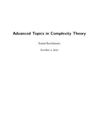Advanced Topics in Complexity Theory: Exercise