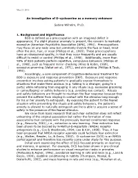 An Investigation of D-Cycloserine As a Memory Enhancer Sabine Wilhelm