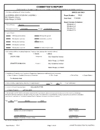 Committee's Report