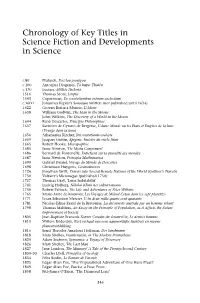 Chronology of Key Titles in Science Fiction and Developments in Science