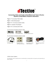 Connecting Video and Audio to Rackmount and Tower Dtective Systems Using Media Composer Adrenaline