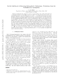 On the Likelihood of Observing Extragalactic Civilizations: Predictions from the Self-Indication Assumption