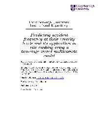 Predicting Accident Frequency at Their Severity Levels and Its Application in Site Ranking Using a Two-Stage Mixed Multivariate Model