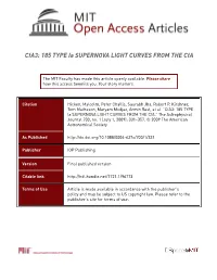 Cfa3: 185 TYPE Ia SUPERNOVA LIGHT CURVES from the Cfa