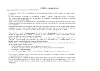 CODEX – Authority List (Agg.: Gennaio 2010, Versione in Rete: CODEX-WEB 4)