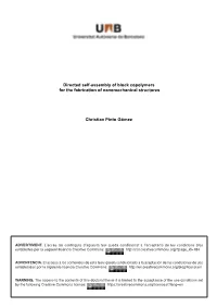 Directed Self-Assembly of Block Copolymers for the Fabrication of Nanomechanical Structures