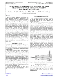 ERADICATION of MERCURY IGNITRON from the 400 Ka MAGNETIC HORN PULSE GENERATOR for CERN ANTIPROTON DECELERATOR V