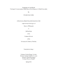 Translating the Arab World: Contingent Commensuration, Publishing, and the Shaping of a Global Commodity