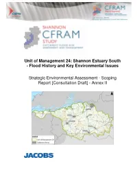 Unit of Management 24: Shannon Estuary South - Flood History and Key Environmental Issues