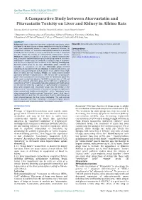 A Comparative Study Between Atorvastatin and Pitavastatin Toxicity on Liver and Kidney in Albino Rats