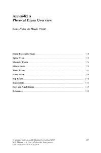 Appendix a Physical Exam Overview