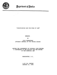 "Codification and the Rule of Law," Remarks by Dick Thornburgh