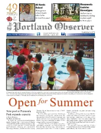 New Pool at Peninsula Park Expands Capacity Monuments Enshrine