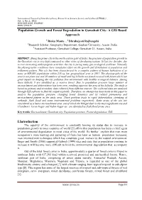 Population Growth and Forest Degradation in Guwahati City: a GIS Based Approach I.Introduction